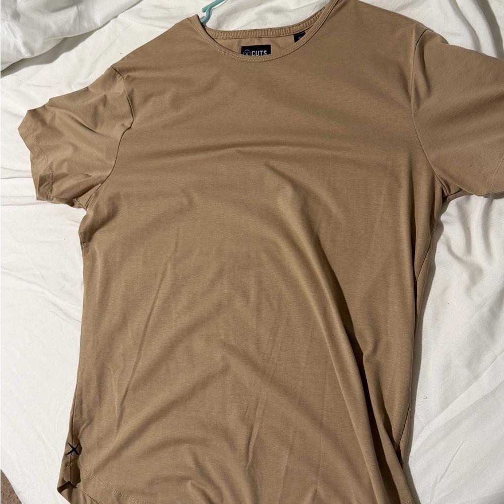 Cuts Clothing Men's Short Sleeve Tan Tee XL - Picture 1 of 1